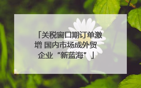 关税窗口期订单激增 国内市场成外贸企业“新蓝海”