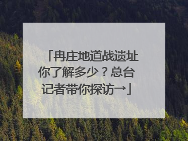 冉庄地道战遗址你了解多少？总台记者带你探访→
