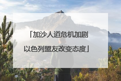 加沙人道危机加剧 以色列盟友改变态度
