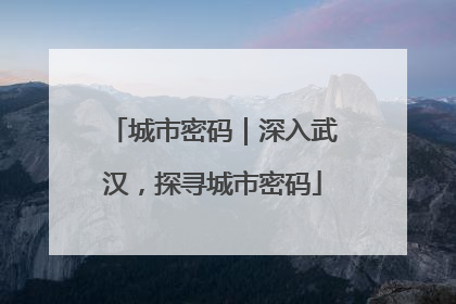 城市密码｜深入武汉，探寻城市密码