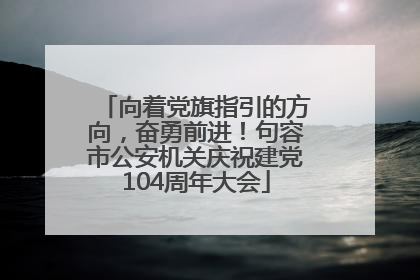 向着党旗指引的方向，奋勇前进！句容市公安机关庆祝建党104周年大会