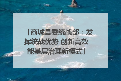 商城县委统战部：发挥统战优势 创新高效能基层治理新模式