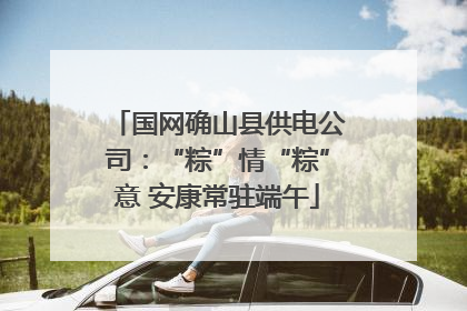 国网确山县供电公司：“粽”情“粽”意 安康常驻端午
