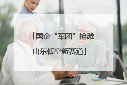国企“军团”抢滩山东低空新赛道