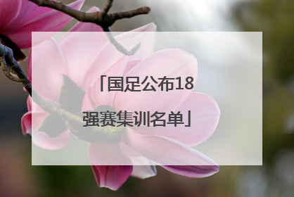 国足公布18强赛集训名单