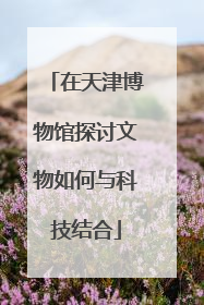 在天津博物馆探讨文物如何与科技结合