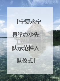 宁夏永宁县举办少先队示范性入队仪式