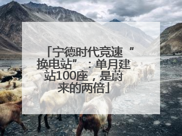 宁德时代竞速“换电站”：单月建站100座，是蔚来的两倍