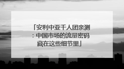安利中亚千人团亲测：中国市场的流量密码 藏在这些细节里