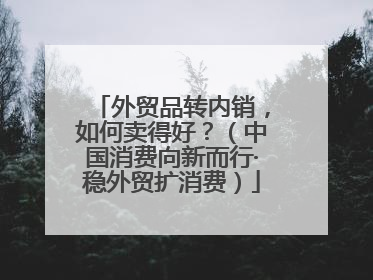 外贸品转内销，如何卖得好？（中国消费向新而行·稳外贸扩消费）