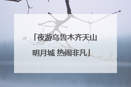 夜游乌鲁木齐天山明月城 热闹非凡