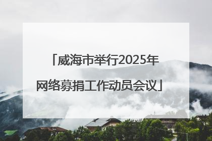 威海市举行2025年网络募捐工作动员会议