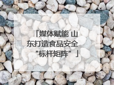 媒体赋能 山东打造食品安全“标杆矩阵”