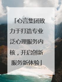心言集团致力于打造专业泛心理服务内核，开启创新服务新体验