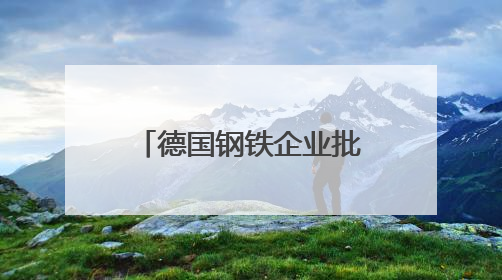 德国钢铁企业批美关税政策“反复无常” 呼吁欧盟加强应对