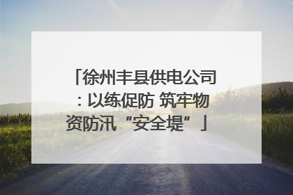 徐州丰县供电公司：以练促防 筑牢物资防汛“安全堤”