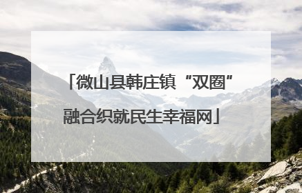 微山县韩庄镇“双圈”融合织就民生幸福网