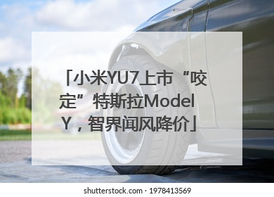 小米YU7上市“咬定”特斯拉Model Y，智界闻风降价
