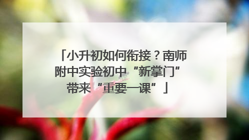 小升初如何衔接？南师附中实验初中“新掌门”带来“重要一课”
