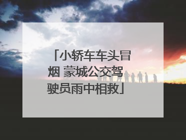 小轿车车头冒烟 蒙城公交驾驶员雨中相救