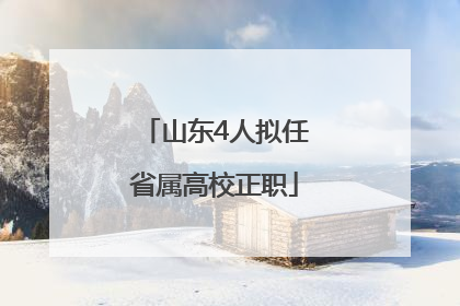 山东4人拟任省属高校正职