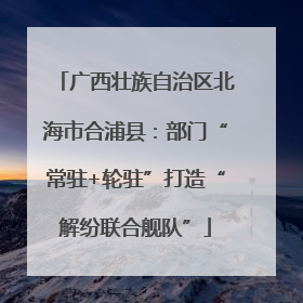 广西壮族自治区北海市合浦县：部门“常驻+轮驻”打造“解纷联合舰队”