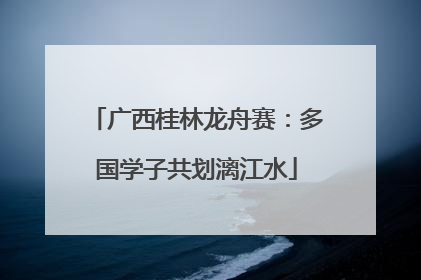 广西桂林龙舟赛：多国学子共划漓江水
