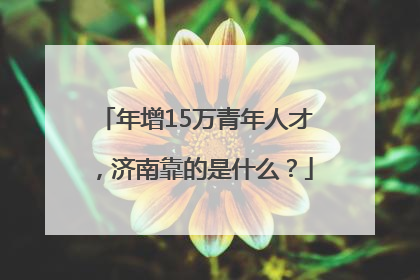 年增15万青年人才，济南靠的是什么？