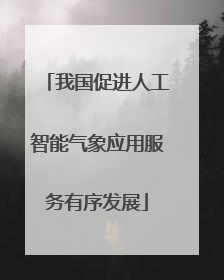 我国促进人工智能气象应用服务有序发展