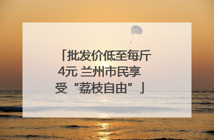 批发价低至每斤4元 兰州市民享受“荔枝自由”