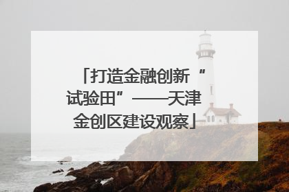 打造金融创新“试验田”——天津金创区建设观察