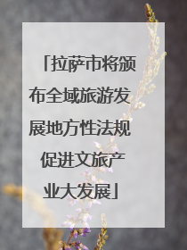 拉萨市将颁布全域旅游发展地方性法规 促进文旅产业大发展