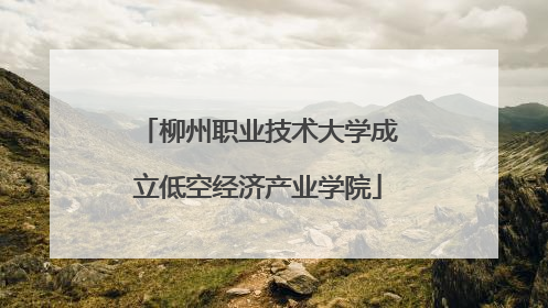 柳州职业技术大学成立低空经济产业学院