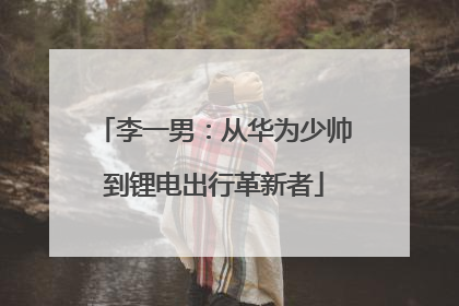 李一男：从华为少帅到锂电出行革新者
