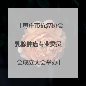 枣庄市抗癌协会乳腺肿瘤专业委员会成立大会举办