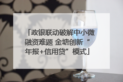 政银联动破解中小微融资难题 金塘创新“年报+信用贷”模式