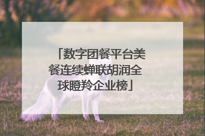 数字团餐平台美餐连续蝉联胡润全球瞪羚企业榜