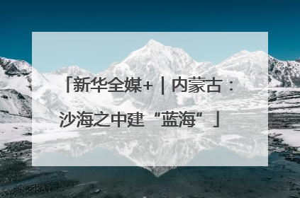 新华全媒+｜内蒙古：沙海之中建“蓝海”