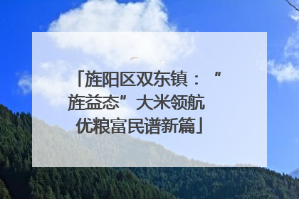 旌阳区双东镇：“旌益态”大米领航 优粮富民谱新篇