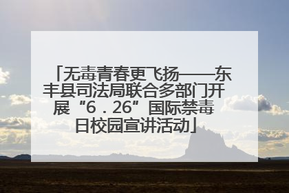 无毒青春更飞扬——东丰县司法局联合多部门开展“6．26”国际禁毒日校园宣讲活动