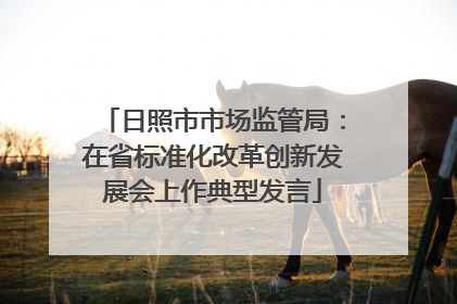 日照市市场监管局：在省标准化改革创新发展会上作典型发言