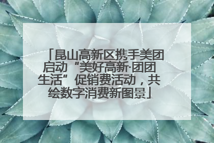 昆山高新区携手美团启动“美好高新·团团生活”促销费活动，共绘数字消费新图景