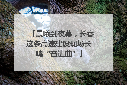 晨曦到夜幕，长春这条高速建设现场长鸣“奋进曲”