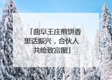 曲阜王庄煎饼香里话振兴，合伙人共绘致富图
