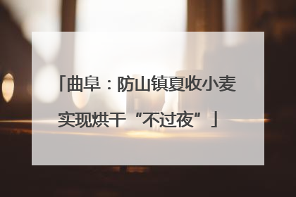 曲阜：防山镇夏收小麦实现烘干“不过夜”