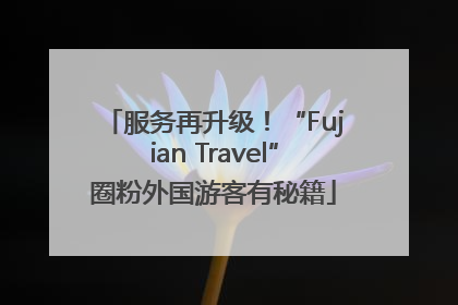 服务再升级！“Fujian Travel”圈粉外国游客有秘籍