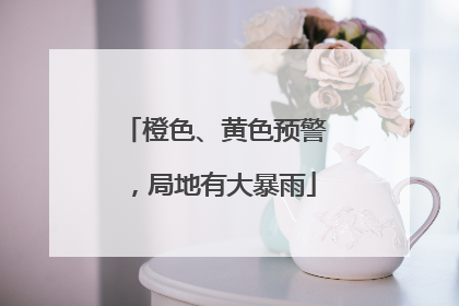 橙色、黄色预警，局地有大暴雨