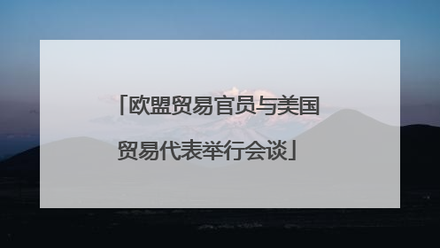 欧盟贸易官员与美国贸易代表举行会谈