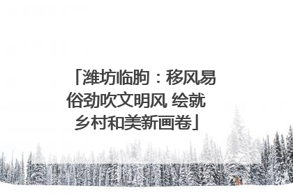 潍坊临朐：移风易俗劲吹文明风 绘就乡村和美新画卷