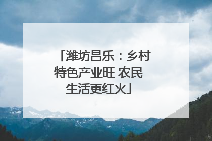 潍坊昌乐：乡村特色产业旺 农民生活更红火